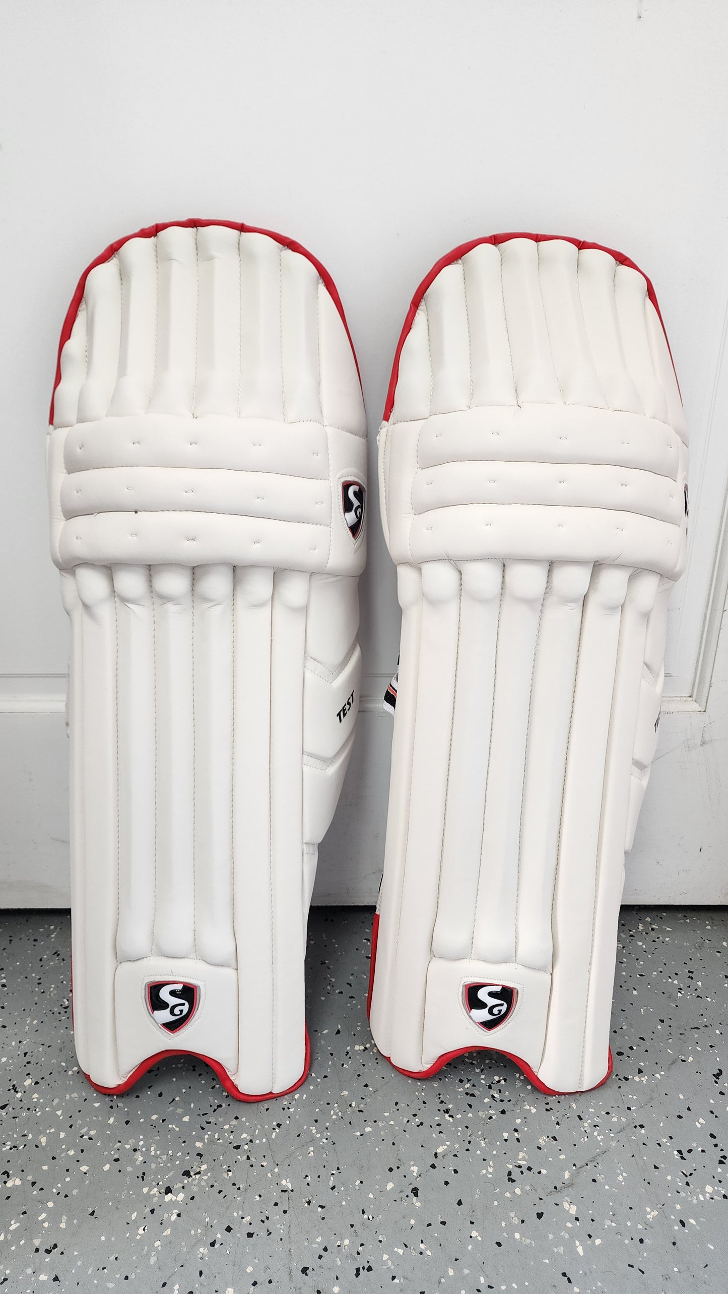 SG Test White Cricket Batting Legguard (Batting Pad)
