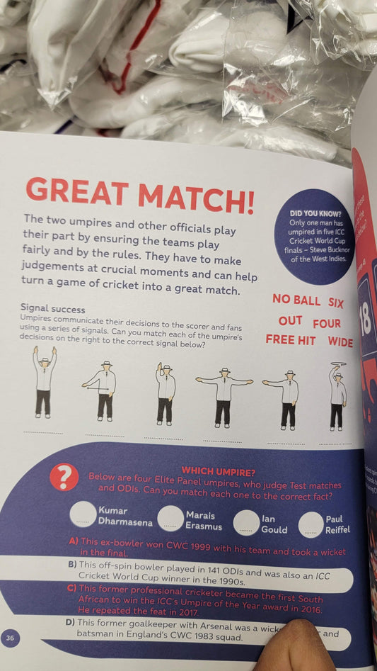 ICC CRICKET WORLD CUP 2019 KIDS' HANDBOOK