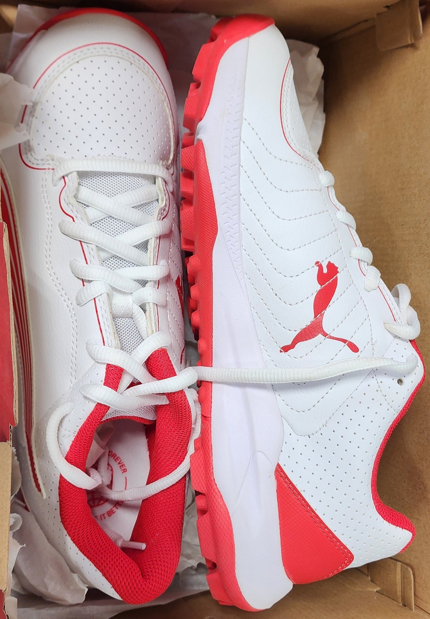 PUMA 24 FH RUBBER SHOES ( White - Red )