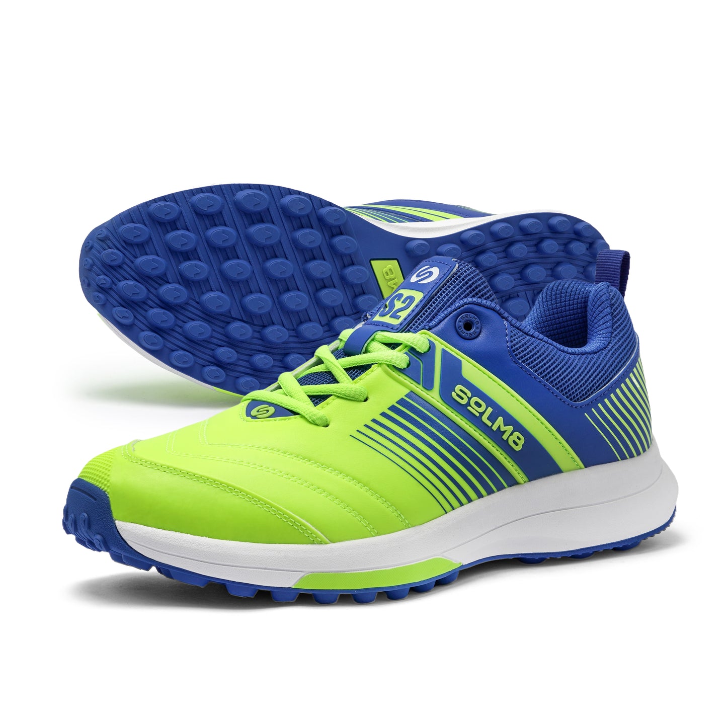 SOLM8 S2 Lime Blue Cricket Shoe