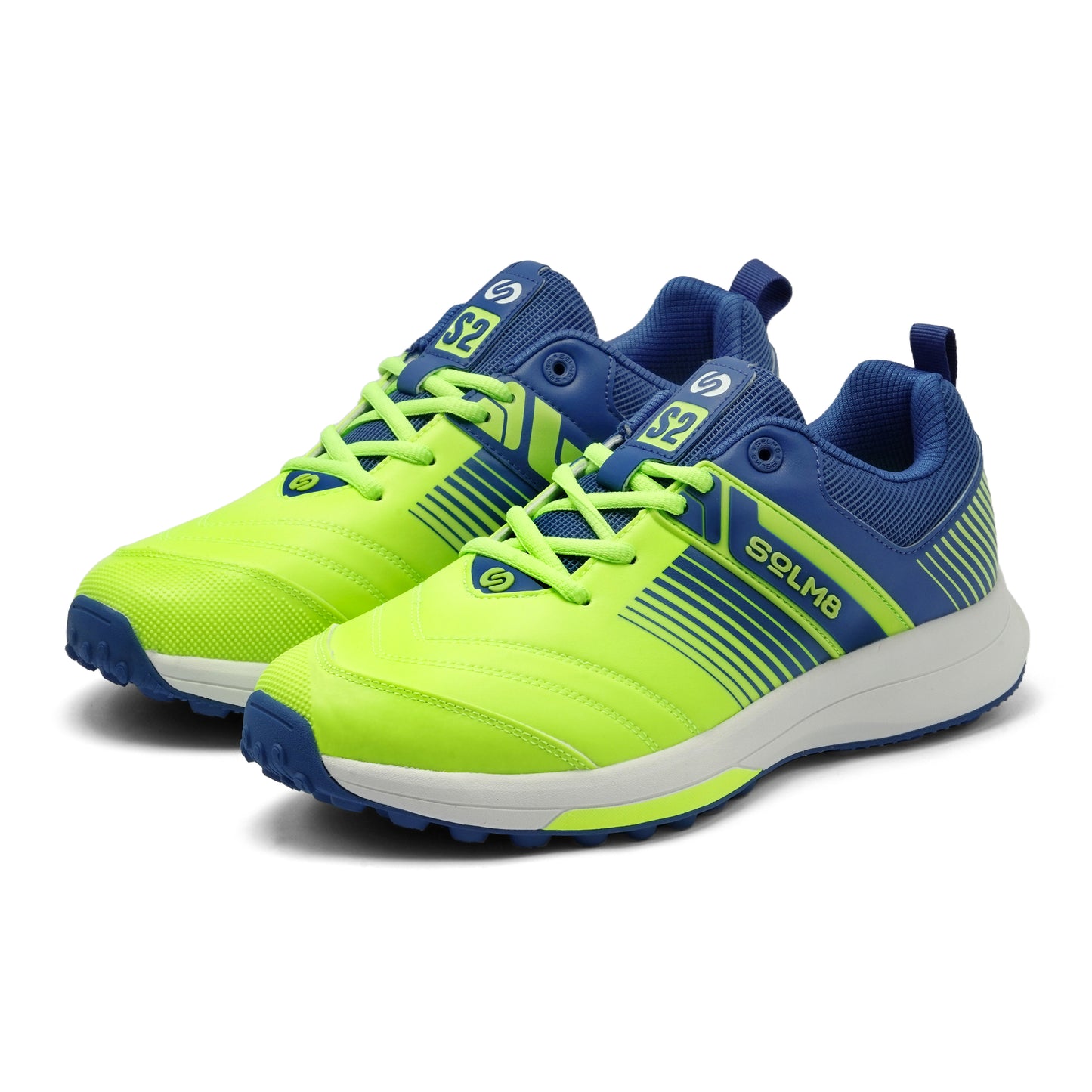 SOLM8 S2 Lime Blue Cricket Shoe