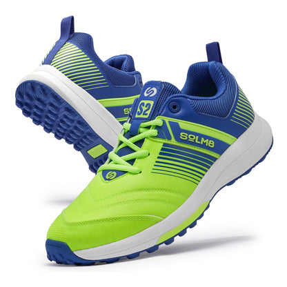 SOLM8 S2 Lime Blue Cricket Shoe