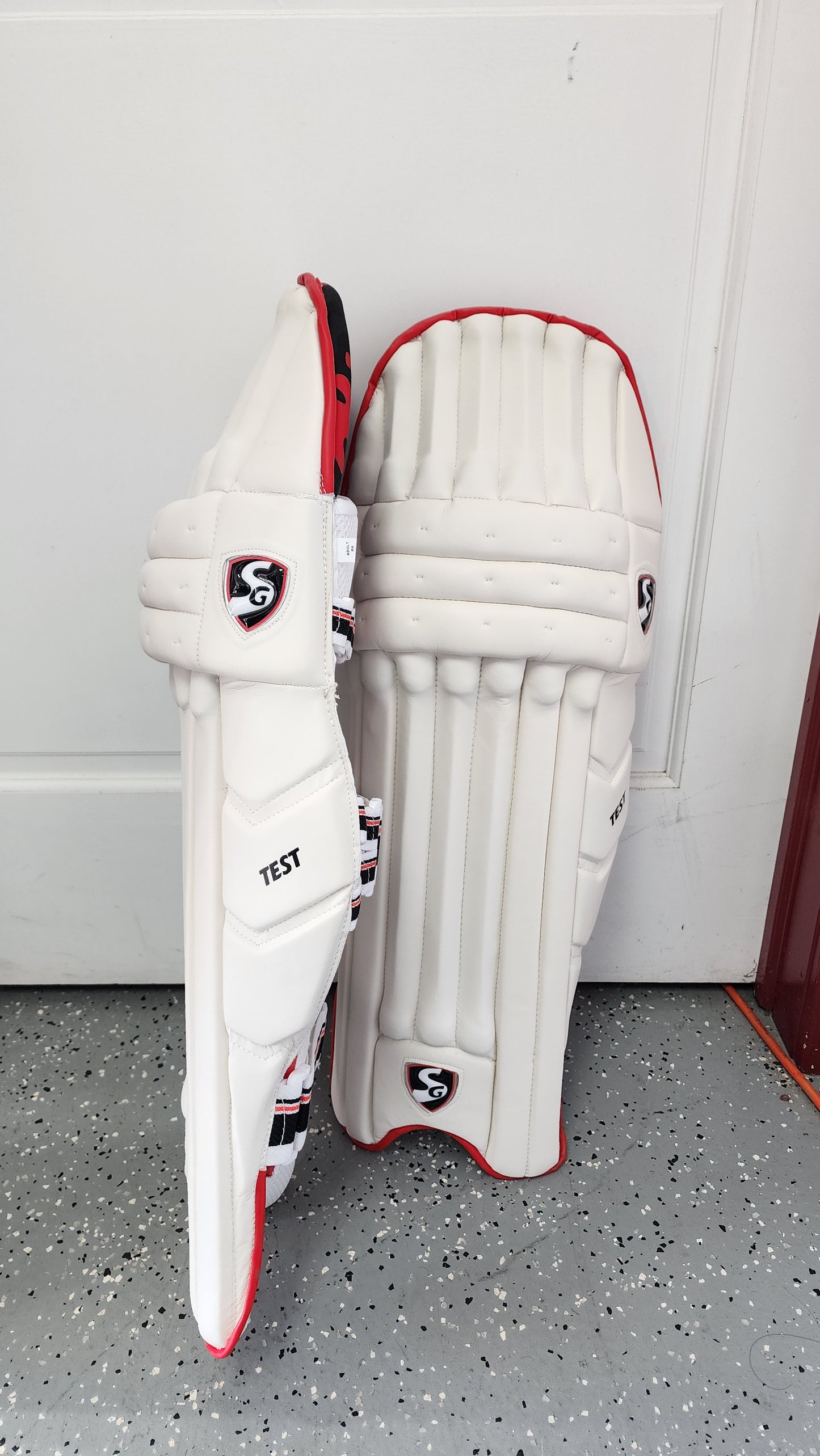 SG Test White Cricket Batting Legguard (Batting Pad)