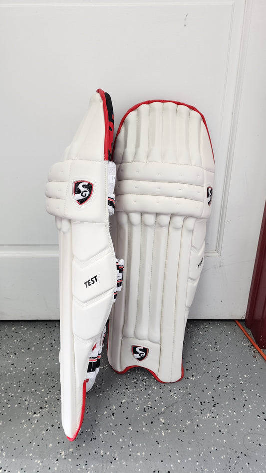 SG Test White Cricket Batting Legguard (Batting Pad)