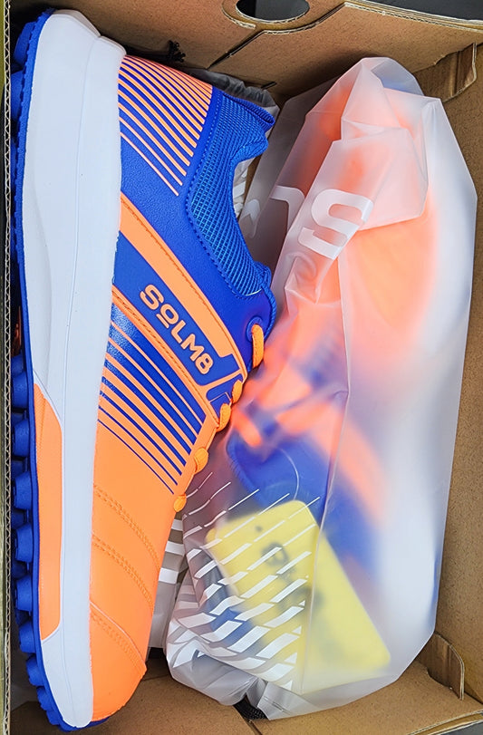 SOLM8 S2 Orange Blue Cricket Shoe