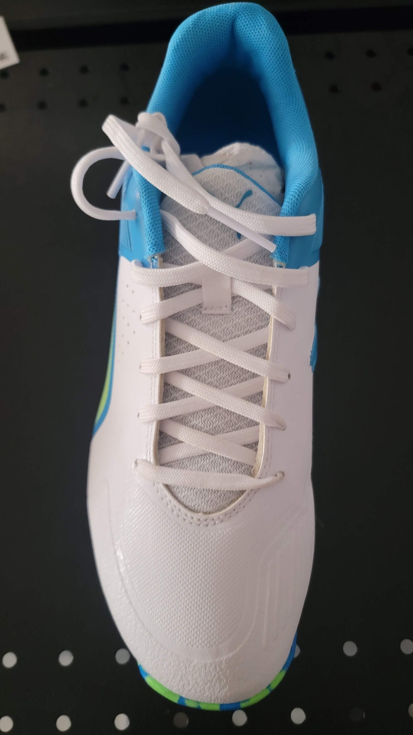 PUMA Cricket SHOES White NRGY Blue-Green