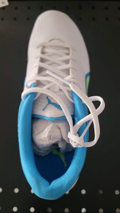 PUMA Cricket SHOES White NRGY Blue-Green