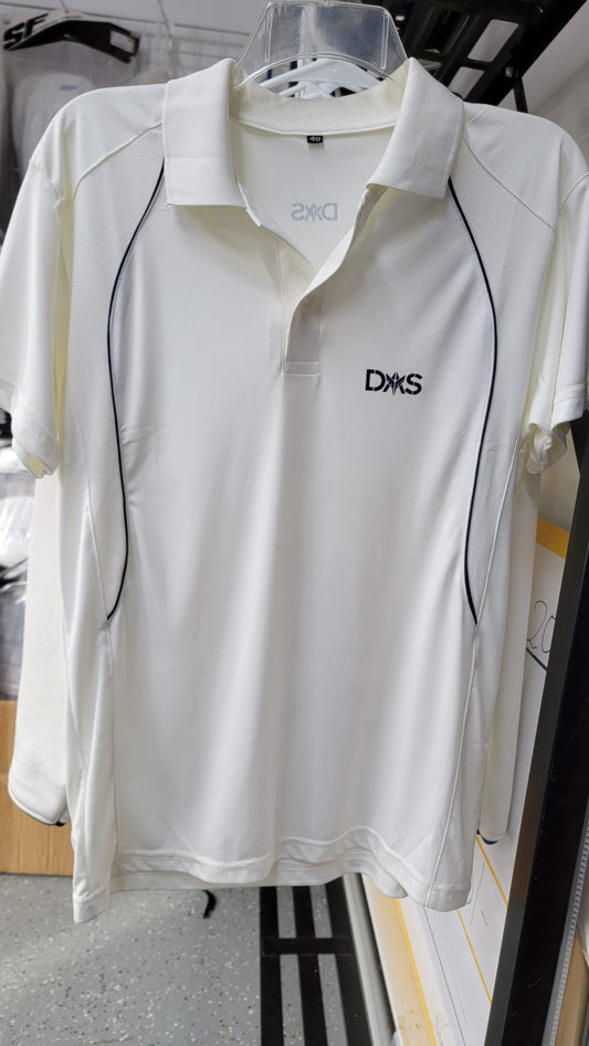 DAS Cricket White shirt half sleeves
