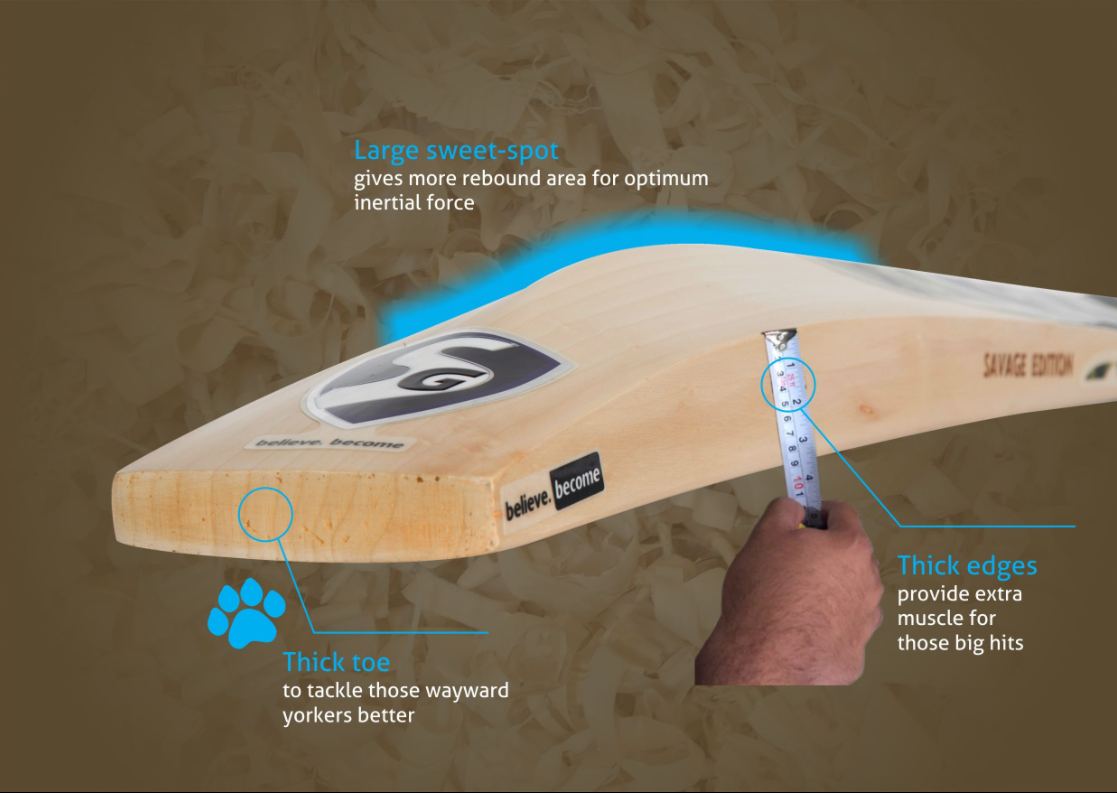 SG Savage Edition Finest English Willow grade 1 Cricket Bat