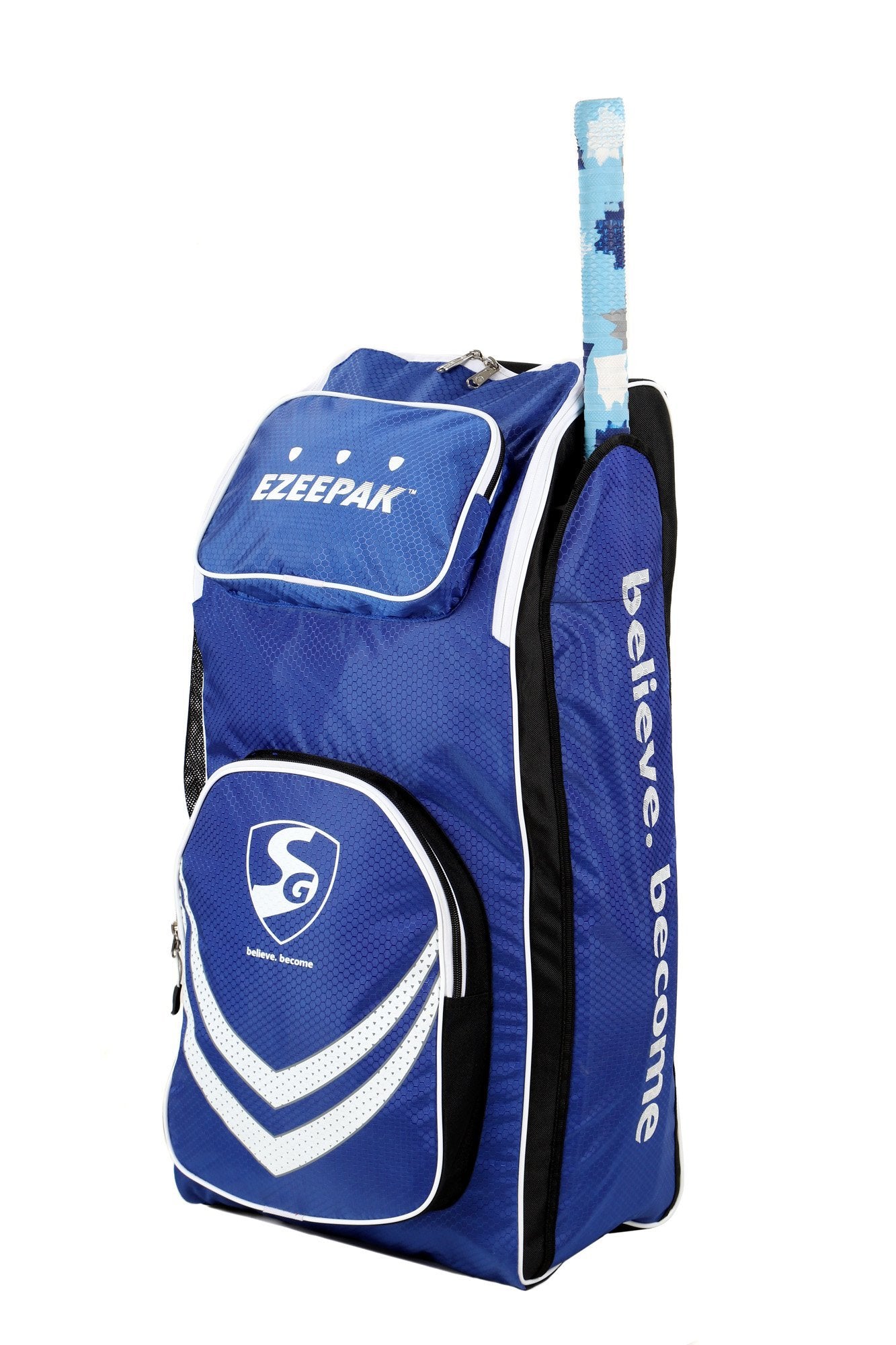 SG Ezeepak kit bag with shoe compartment blue & white without wheel