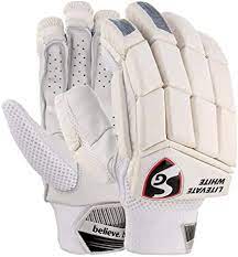 SG Cricket Litevate White Batting Gloves