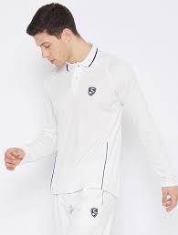 SG Test White Full Sleeves Cricket Shirt