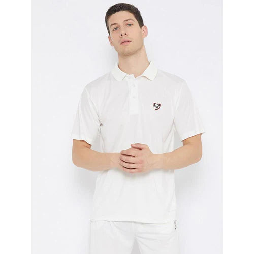 SG Club White Half Sleeves Cricket shirt